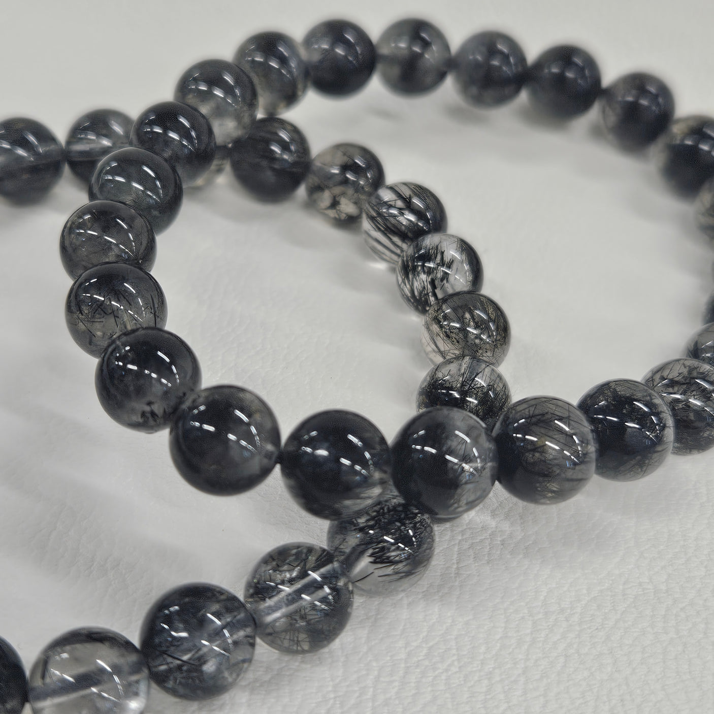 【高グレード】ブラックルチルクォーツ ブレスレット8.5-9mm