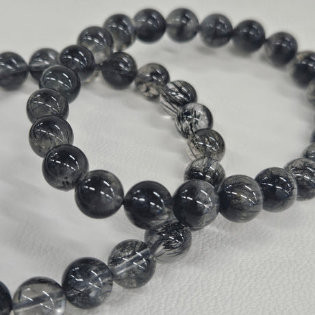 【高グレード】ブラックルチルクォーツ ブレスレット8.5-9mm