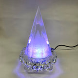 【単品売り】盛り塩＋水晶さざれ（LED台座付き）アクリル - KAMI