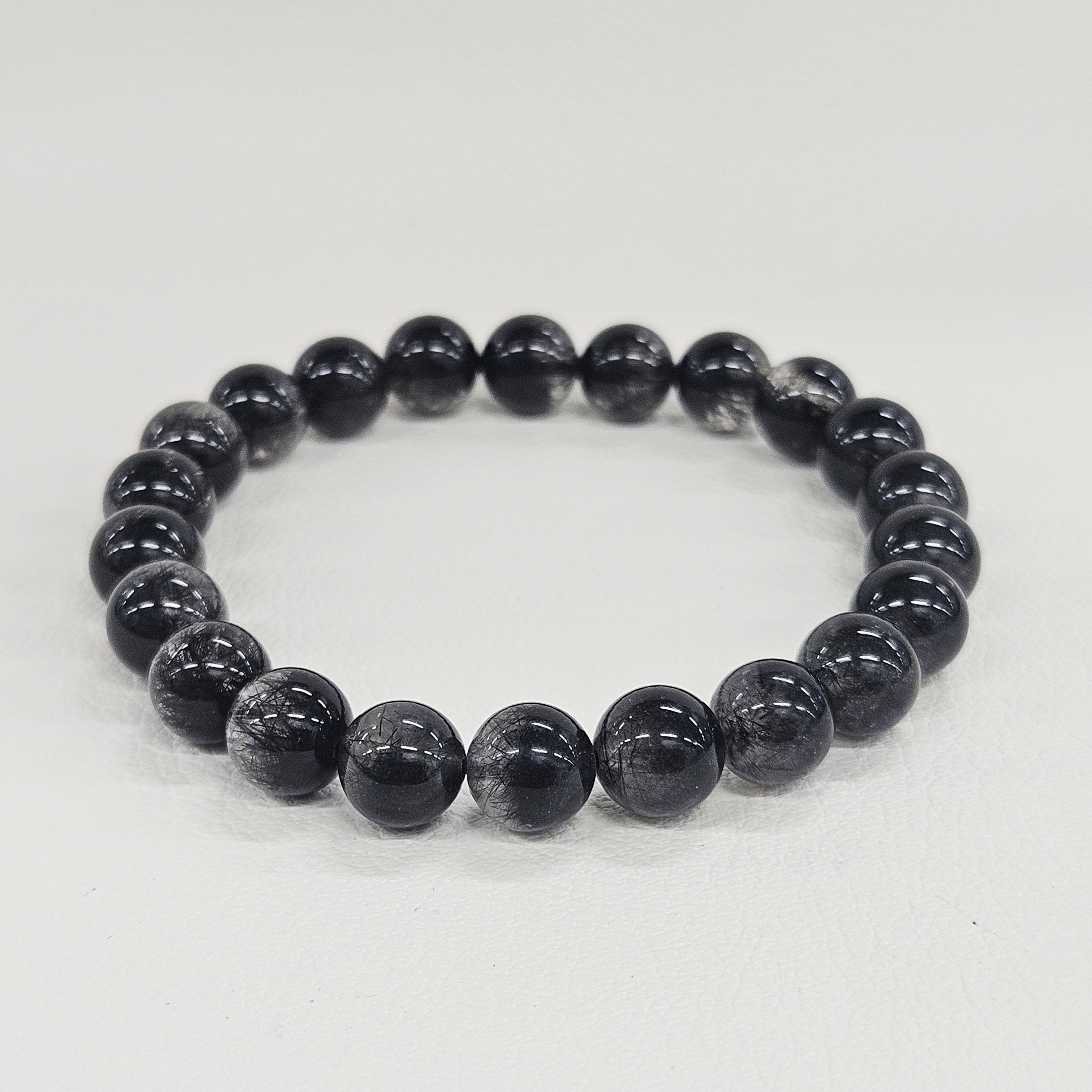 ブラックルチルクォーツ - ブレスレット10mm - 天然石 - 金運