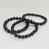 【高品質】ブラックルチルクォーツ 7.5~8mm ブレスレット