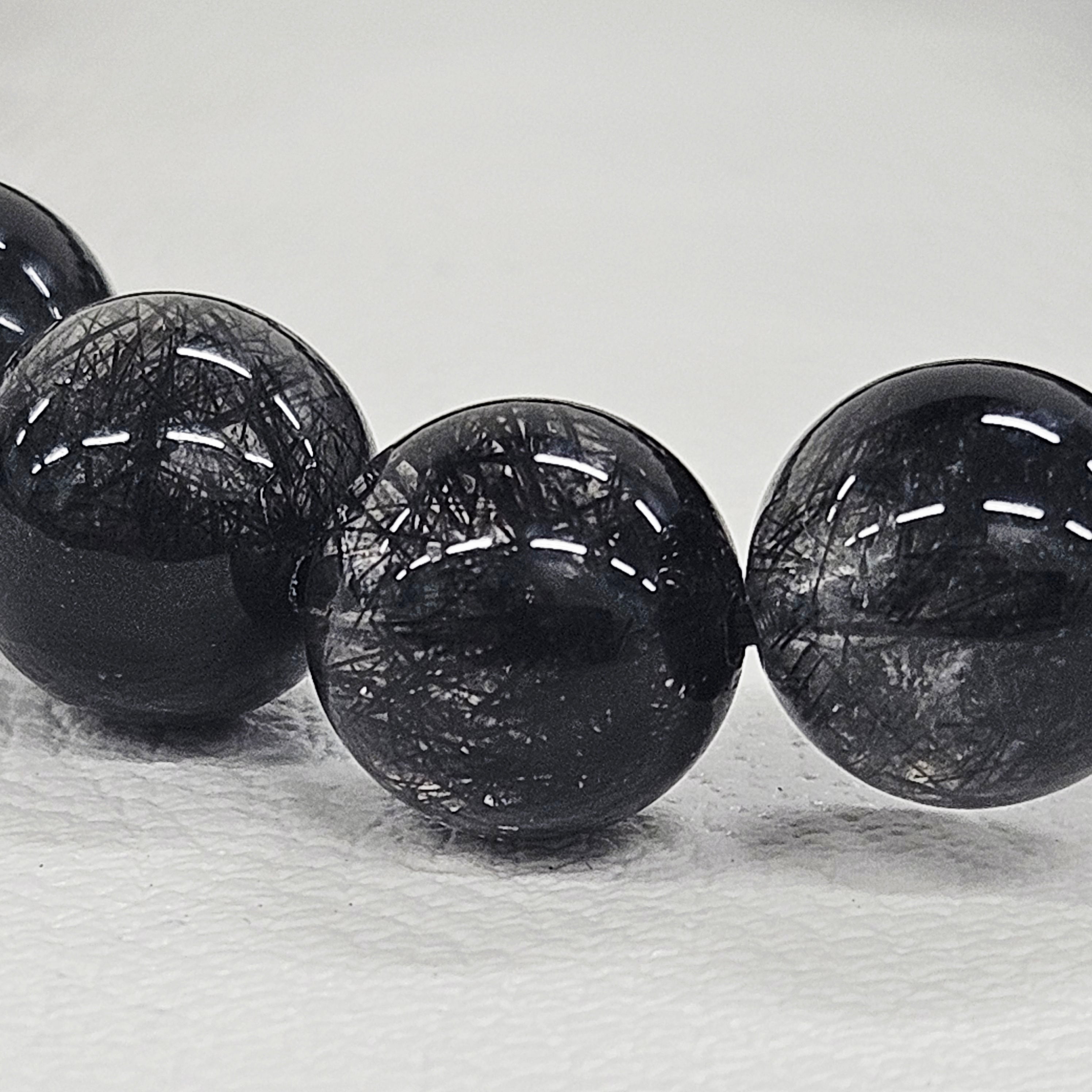 ブラックルチルクォーツ - ブレスレット10mm - 天然石 - 金運