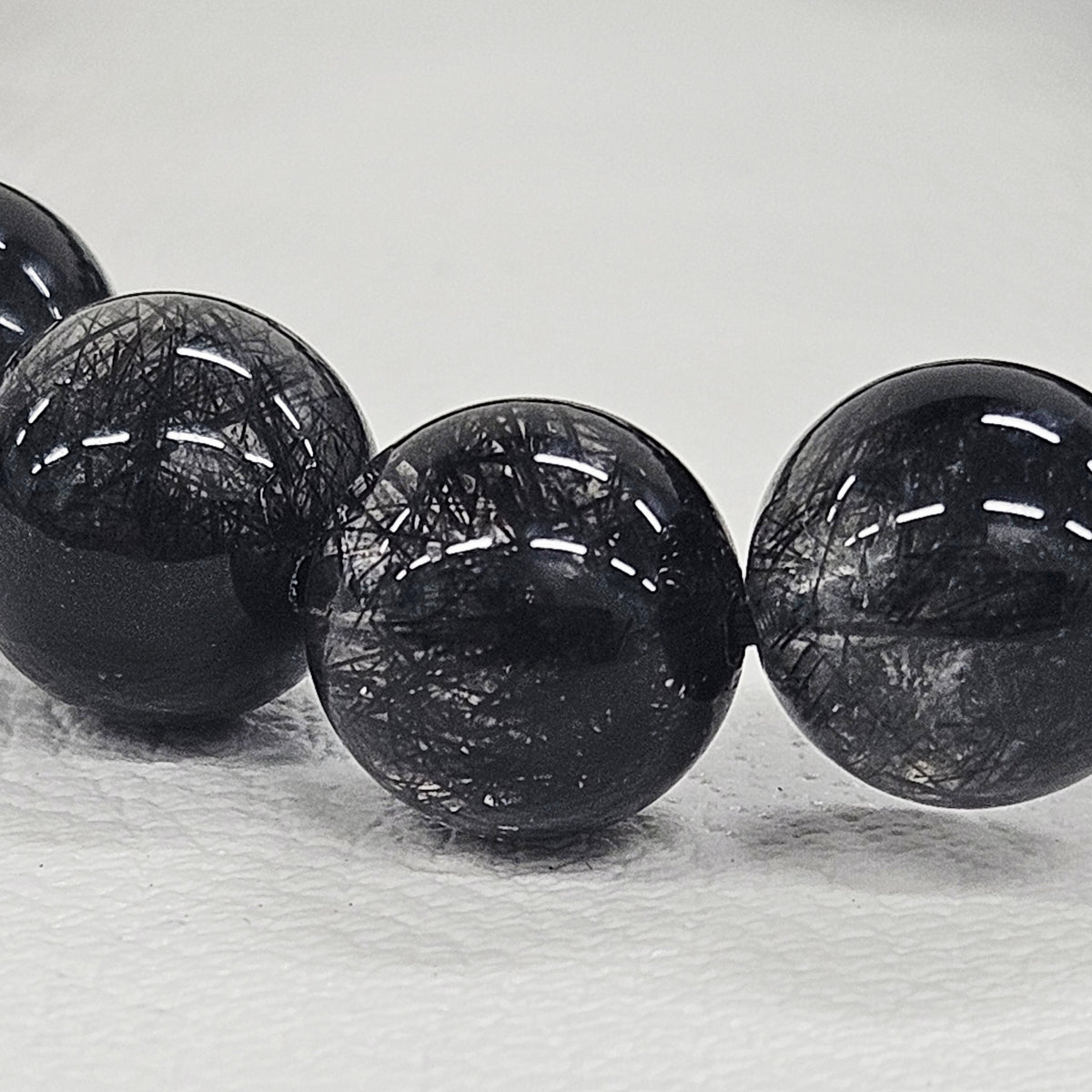 【高品質】ブラックルチルクォーツ 7.5~8mm ブレスレット