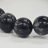 【高品質】ブラックルチルクォーツ 7.5~8mm ブレスレット