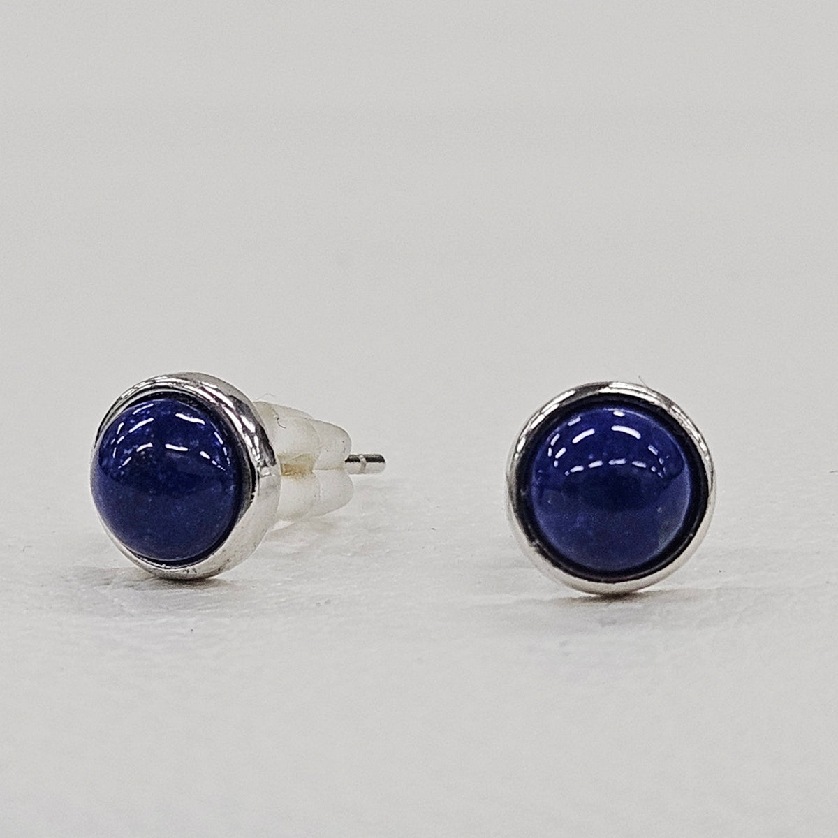 ラピスラズリ シルバーラウンドピアス