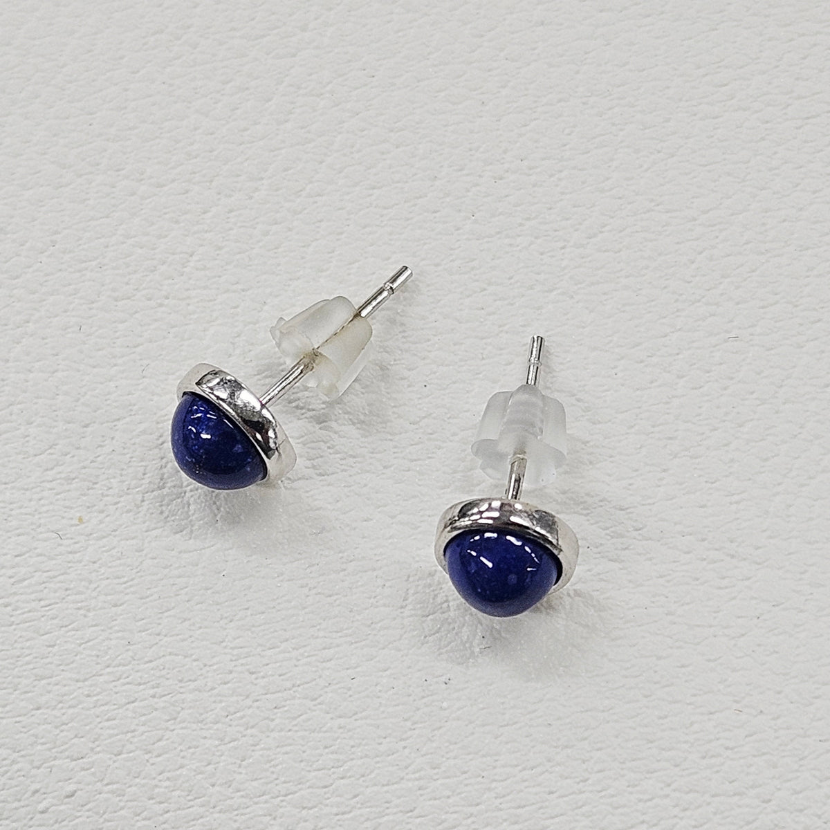 ラピスラズリ シルバーラウンドピアス