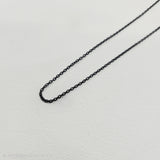 ステンレスチェーン ブラックカラー 40/45cm(2Way) , 50/55cm(2Way) あずき型1.5mm