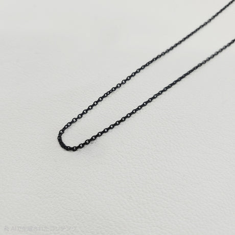 ステンレスチェーン ブラックカラー 40/45cm(2Way) , 50/55cm(2Way) あずき型1.5mm