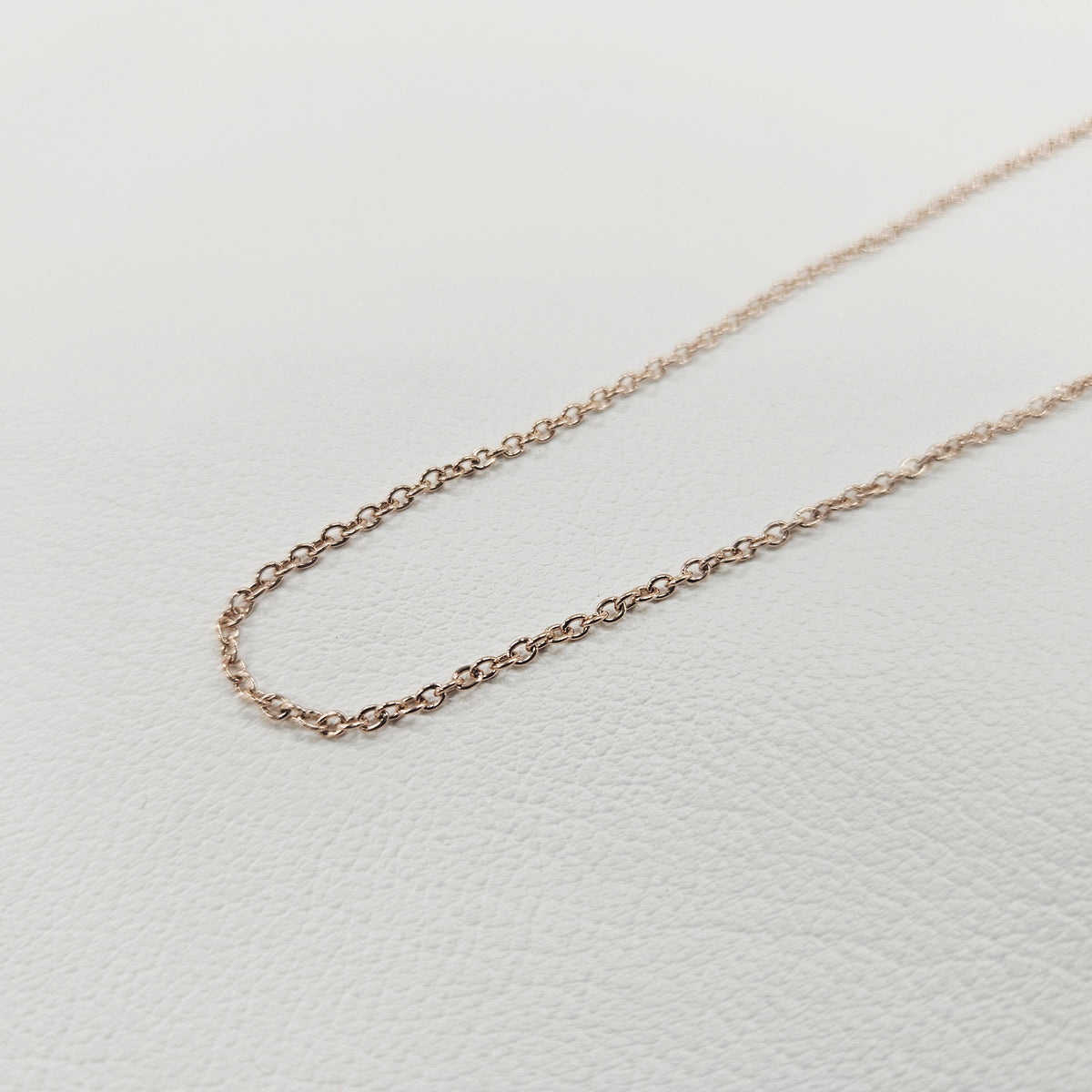 ステンレスチェーン ローズゴールドカラー 40/45cm(2Way) , 50/55cm(2Way) あずき型1.5mm
