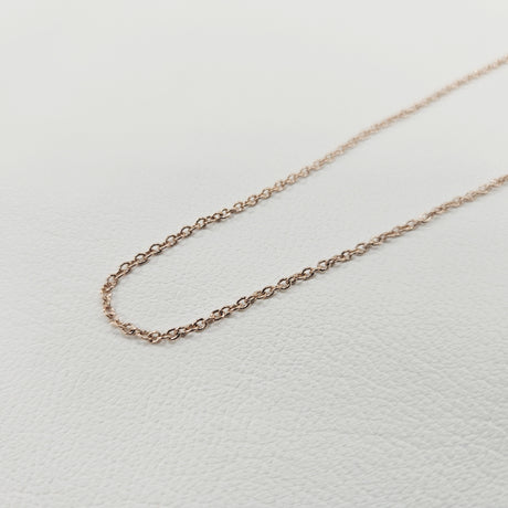 ステンレスチェーン ローズゴールドカラー 40/45cm(2Way) , 50/55cm(2Way) あずき型1.5mm