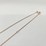 ステンレスチェーン ローズゴールドカラー 40/45cm(2Way) , 50/55cm(2Way) あずき型1.5mm