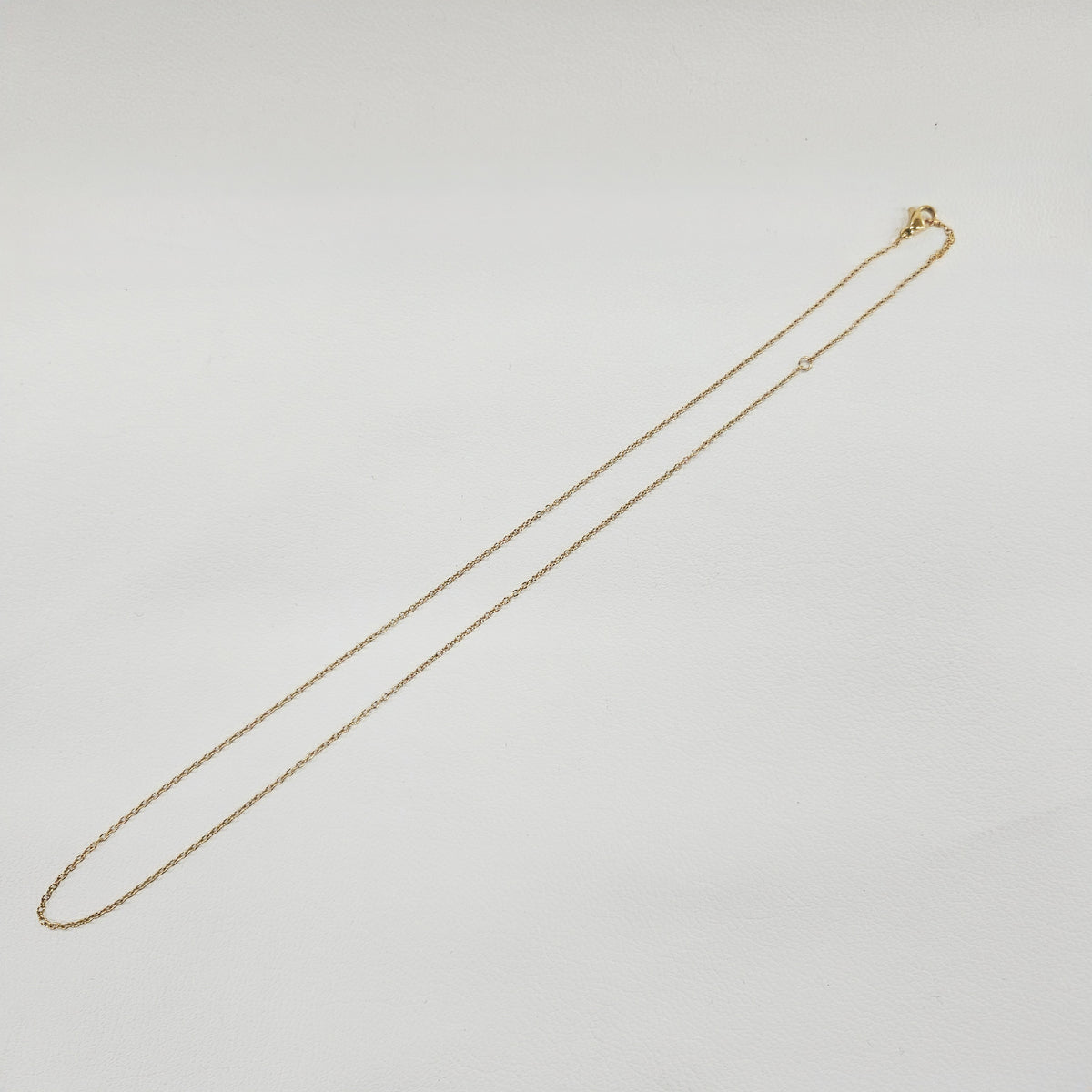 ステンレスチェーン ゴールドカラー 40/45cm(2Way) あずき型1mm