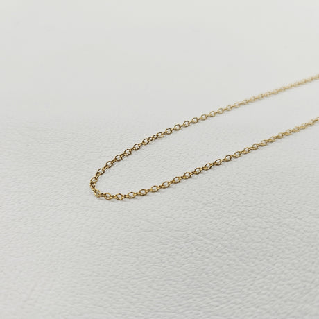 ステンレスチェーン ゴールドカラー 40/45cm(2Way) あずき型1mm