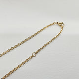 ステンレスチェーン ゴールドカラー 50/55cm(2Way) あずき型カット3mm