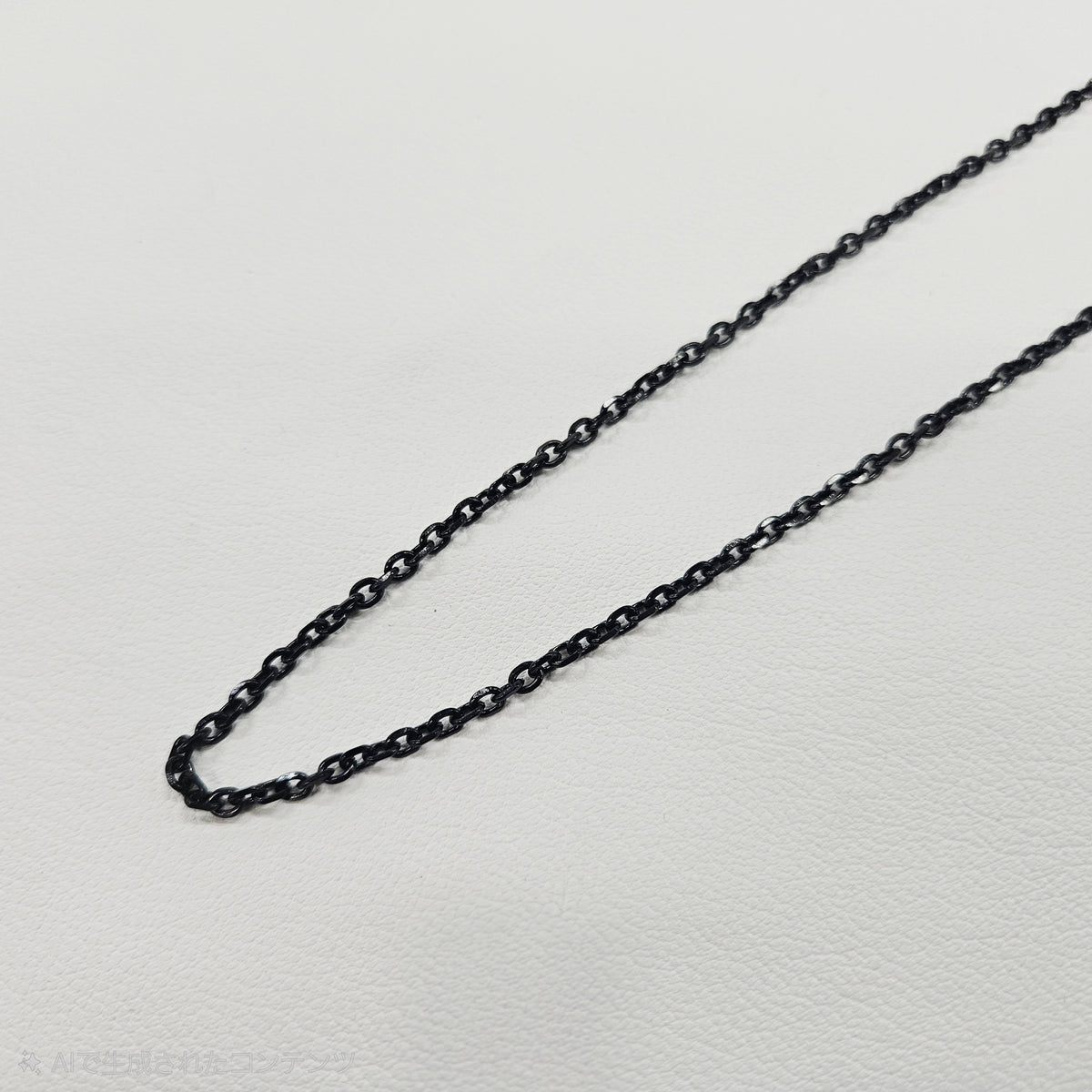 ステンレスチェーン ブラックカラー 40/45cm(2Way) , 50/55cm(2Way) あずき型カット3mm