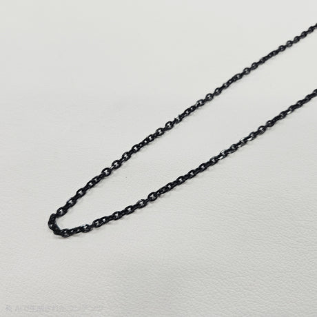 ステンレスチェーン ブラックカラー 40/45cm(2Way) , 50/55cm(2Way) あずき型カット3mm