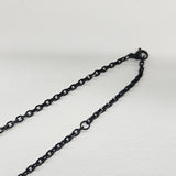 ステンレスチェーン ブラックカラー 40/45cm(2Way) , 50/55cm(2Way) あずき型カット3mm
