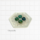 ハートタンブル：クリソコラ【単品】【ランダム】約20mm×19mm/約7g