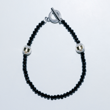 【単品売り】L.U.K.A118磁気アームレット：ブラックスピネル【※注意事項あり】