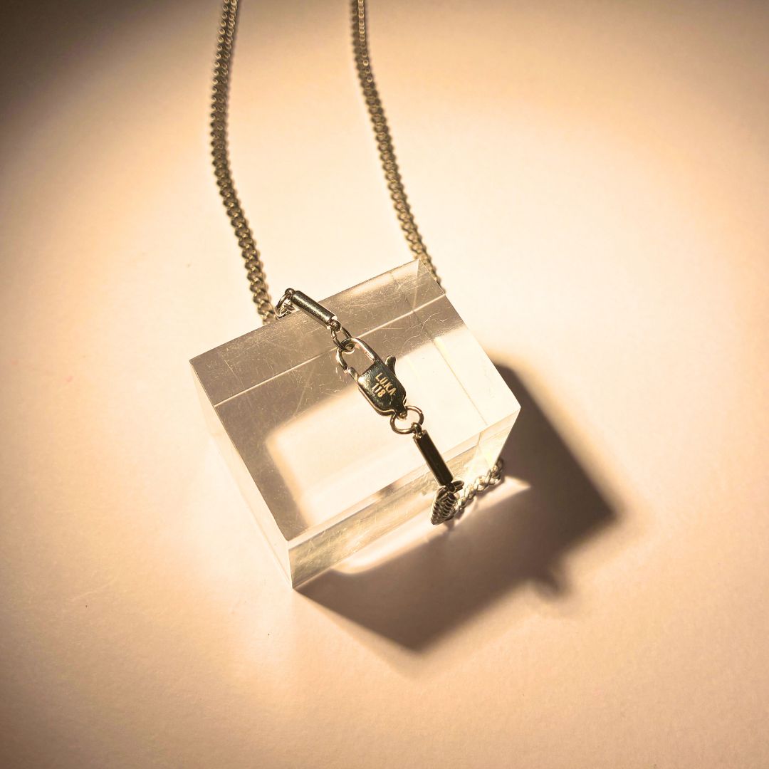 【単品売り】L.U.K.A118磁気サージカルネックレス：キヘイ 約4×3mm(約45㎝)【※注意事項あり】