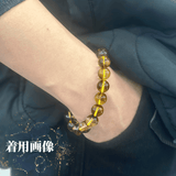 【高品質】ブラックファントムイエロークォーツ ブレスレット【ヒカルファントム】11mm