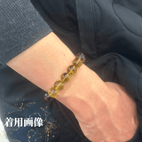 【高品質】ブラックファントムイエロークォーツ ブレスレット【ヒカルファントム】12mm