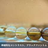 【ヒカルモデル】ブラックファントムイエロークォーツ ブラックとイエローのハーフブレス 7mm [LGB-9362-07]