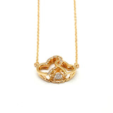 【Diamond Series】ダブルオープンハートネックレス【K10 ダイヤモンド】