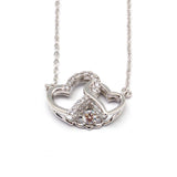 【Diamond Series】ダブルオープンハートネックレス【K10 ダイヤモンド】