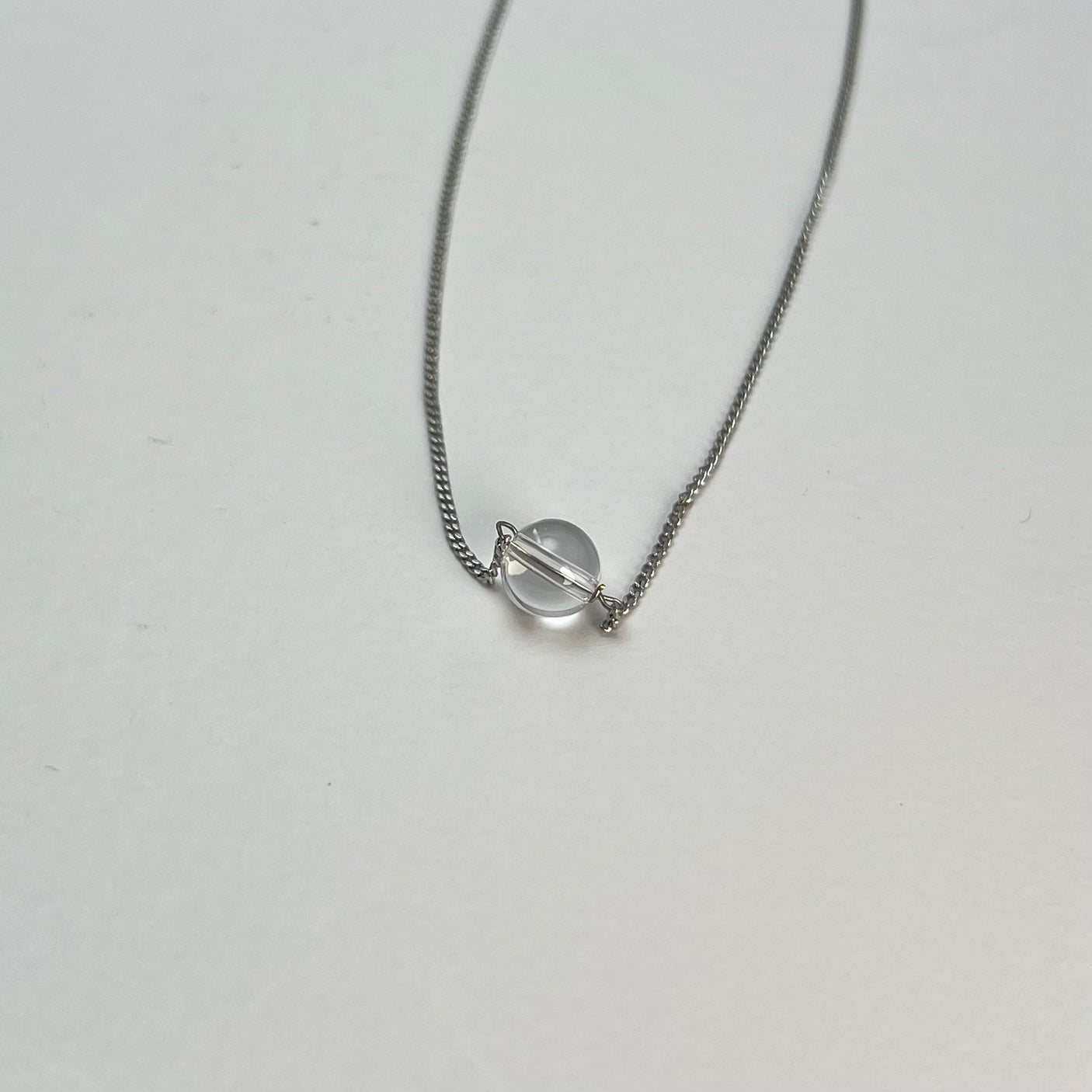水晶(クリスタル)ネックレス 約8mm