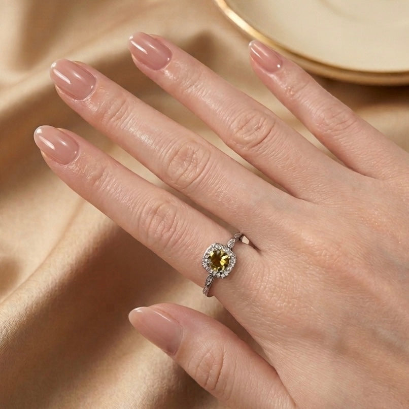 シトリンリング【フリーサイズ】