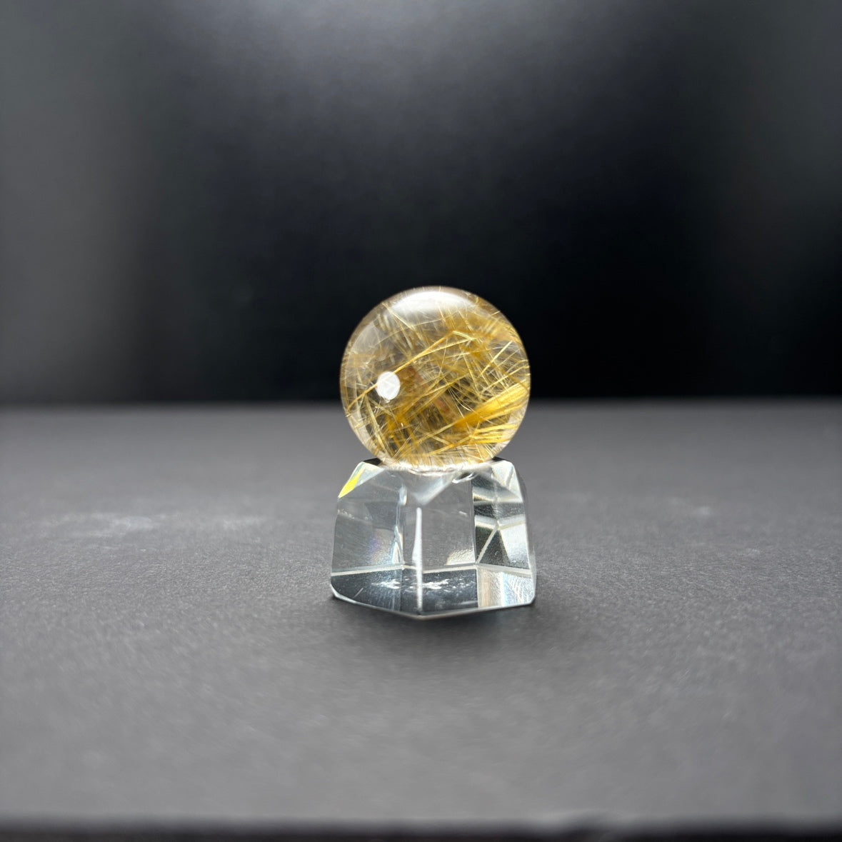 【高品質】ルチルスフィア 24mm（台座付き）