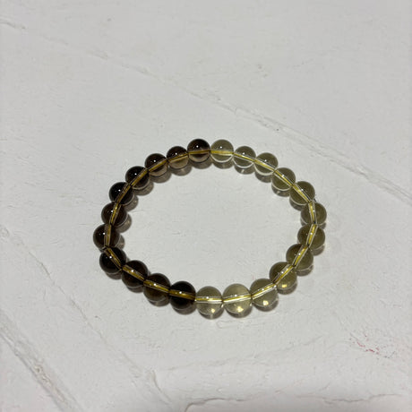 【ヒカルモデル】ブラックファントムイエロークォーツ ブラックとイエローのハーフブレス 8mm [LGB-9362-08]