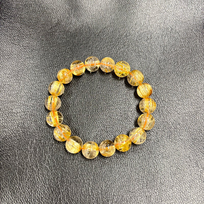 [Hikaru Model] [Limited to 1] Titanium Cat's Eye Rutilated Quartz Bracelet Approx. 11mm Inner Circumference Approx. 16cm