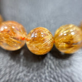 【ヒカル着用モデル】【限定2本】5Aゴールドルチルブレス 約9.5mm 内径約16cm