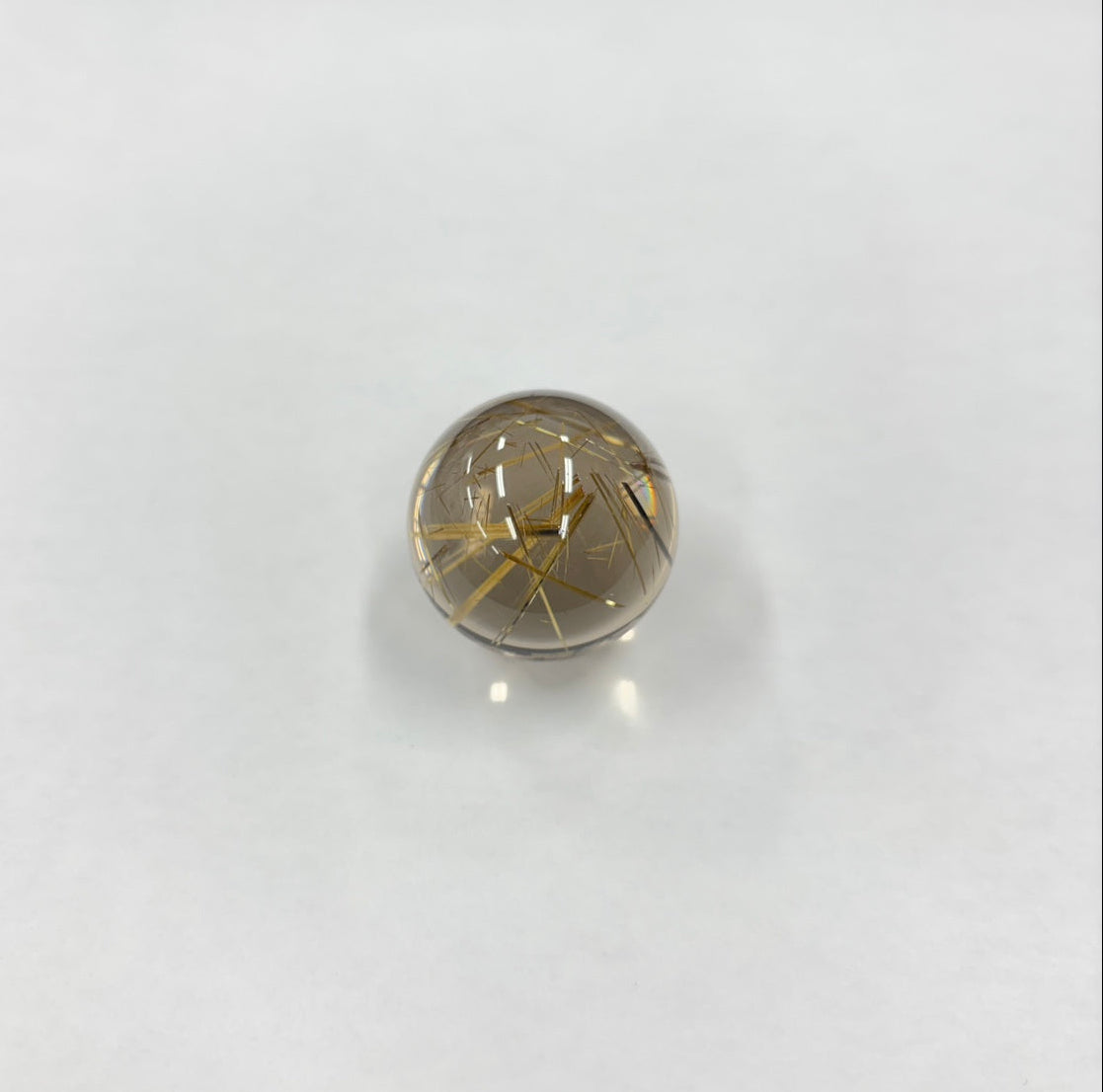 【ヒカルチル】ゴールドルチルスフィア 31mm（※ガラス台座付）