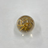 【ヒカルチル】ゴールドルチルスフィア 31mm（※ガラス台座付）