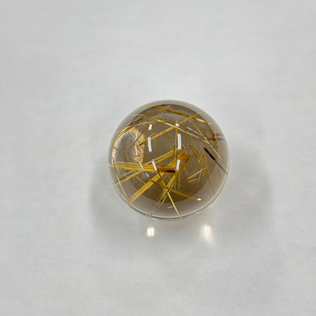 【ヒカルチル】ゴールドルチルスフィア 31mm（※ガラス台座付）