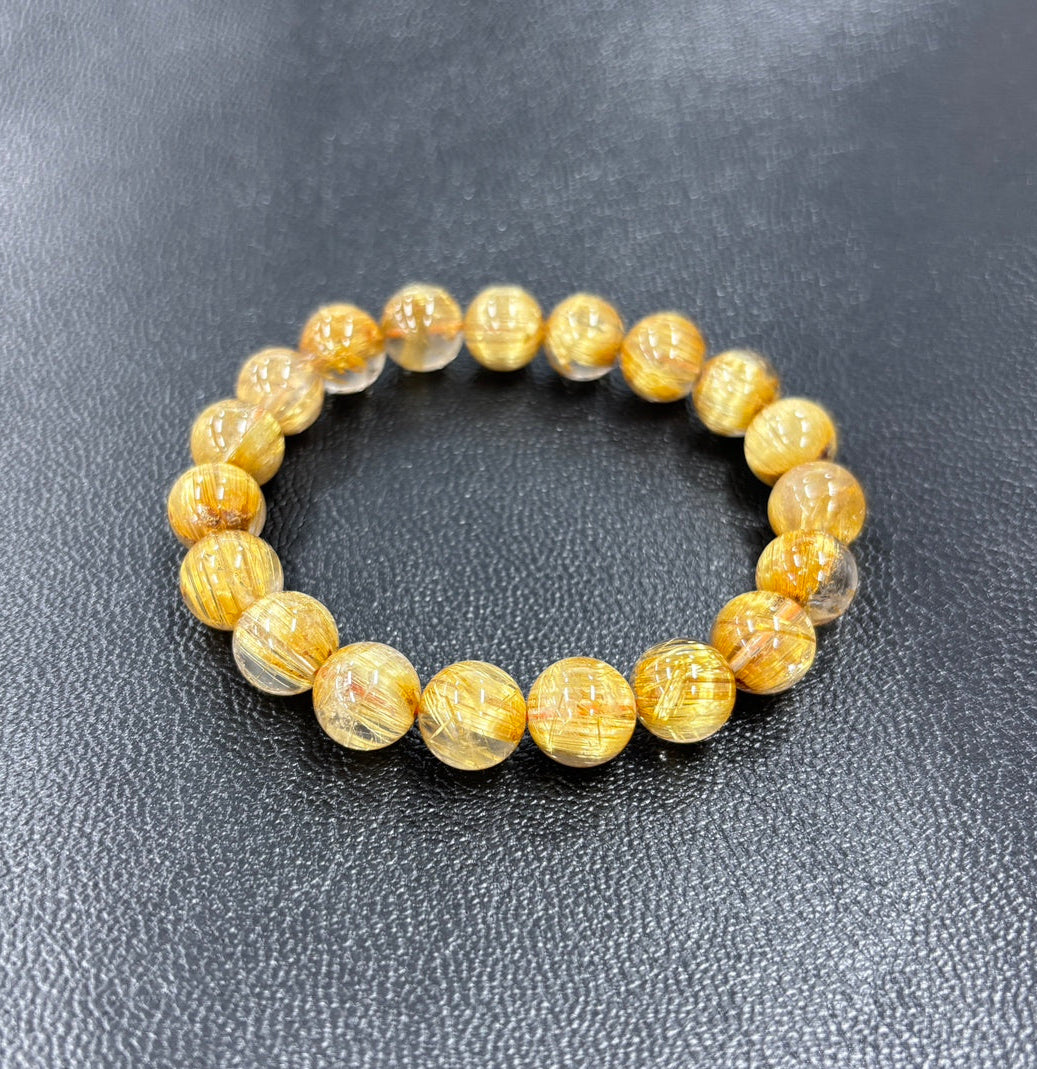 【ヒカル着用モデル】【限定1本】【最高品質】7Aタイチンルチルブレス 約10mm 内径約16.5cm