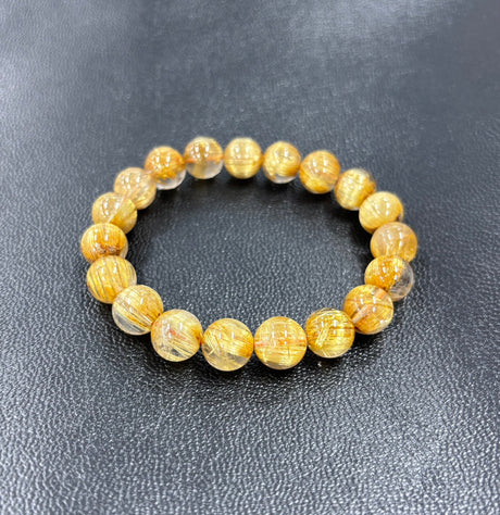 【ヒカル着用モデル】【限定1本】【最高品質】7Aタイチンルチルブレス 約10mm 内径約16.5cm