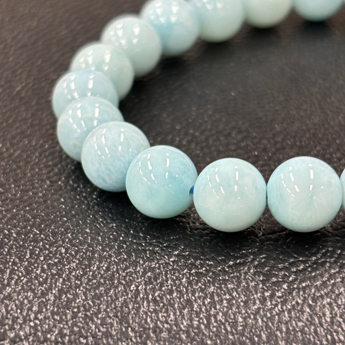 ラリマーブレスレット 約7.5mm 内径約15.5cm