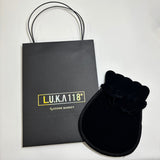 【単品売り】L.U.K.A118磁気ペンダントチョーカー：ルチル約6㎜・ブラックスピネル約2.5‐3.5㎜(約45㎝)【※注意事項あり】