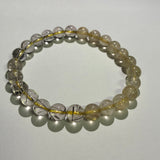 【ルチルヒカルモデル】ゴールドルチル × ブラックルチル (ゴールド約7.5mm、ブラック約7.5〜8.0mm) ブレスレット