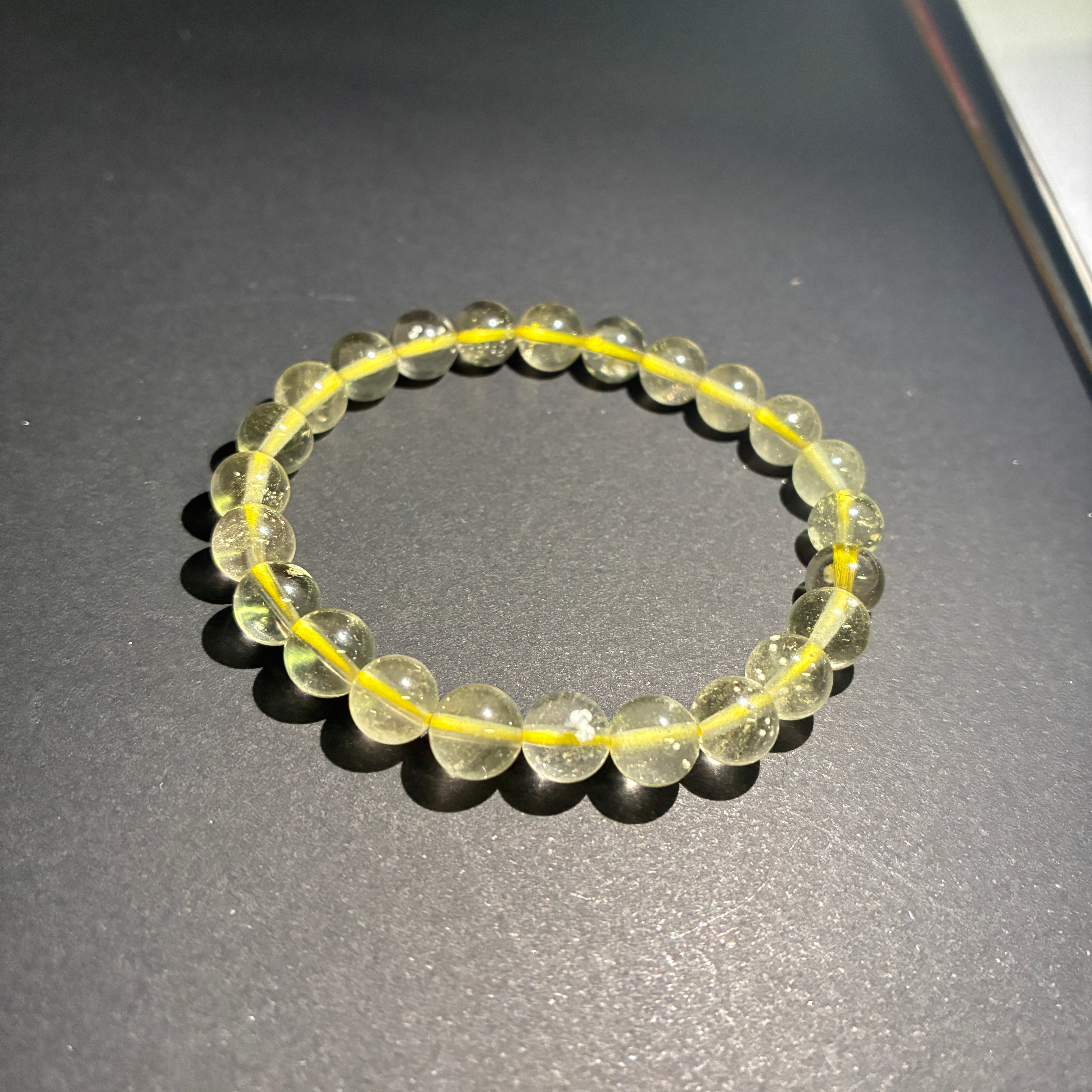 リビアングラス - ブレスレット7mm - 希少インパクトガラス