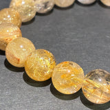 【ヒカルチル】【高品質】【開運】ルチルクォーツ 10mm ブレスレット