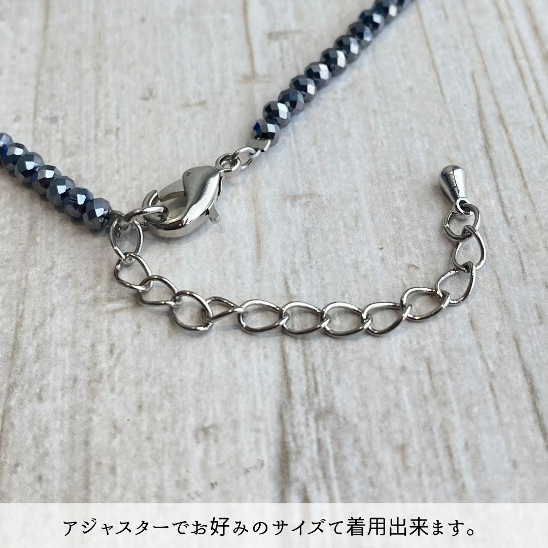 【今話題！】テラヘルツネックレス  ロンデル2x3mmタイプ
