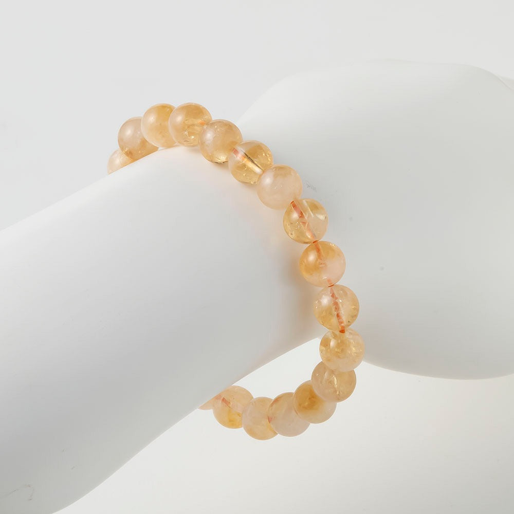 【シトリン】お買得 天然石オンリー ブレスレット（8mm）