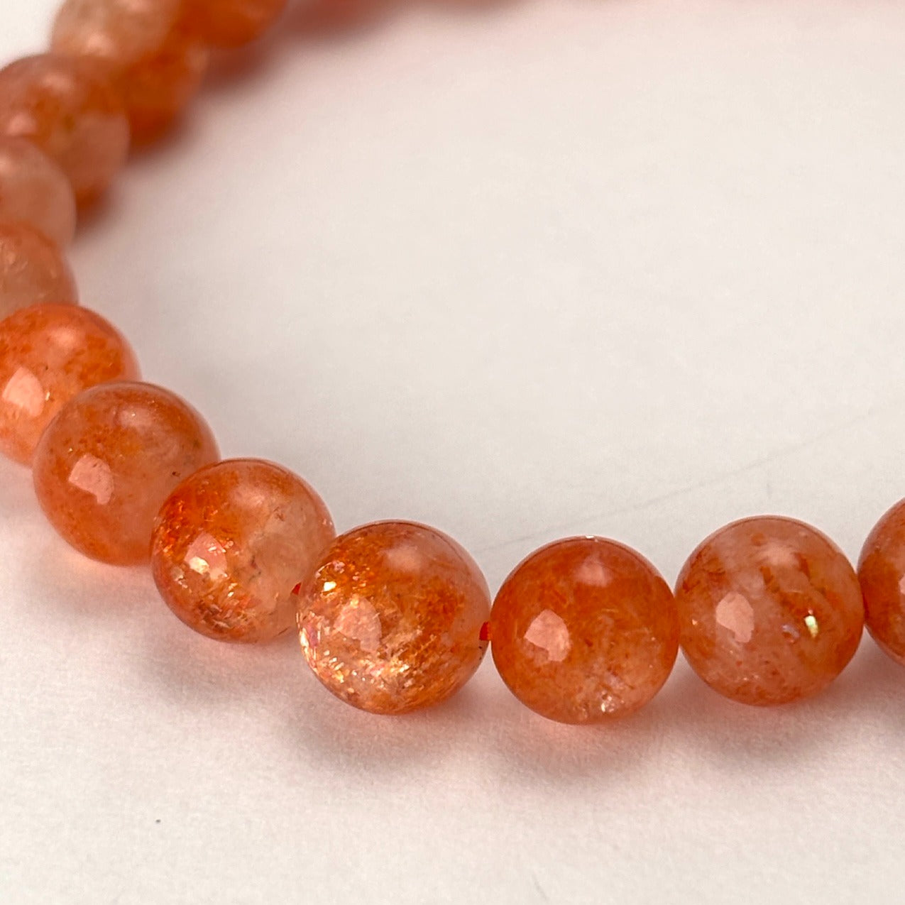 【お買い得】サンストーン ブレスレット 7mm（内径約16cm）