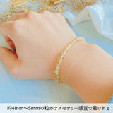 【高品質】【開運】ルチルクォーツ 4mm〜5mm ブレスレット（クリア）