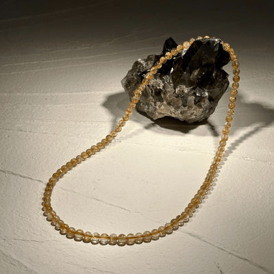 [President Hikaru] Rutilated Quartz 2-Way (Necklace & 3-Layer Bracelet) 6-6.5mm